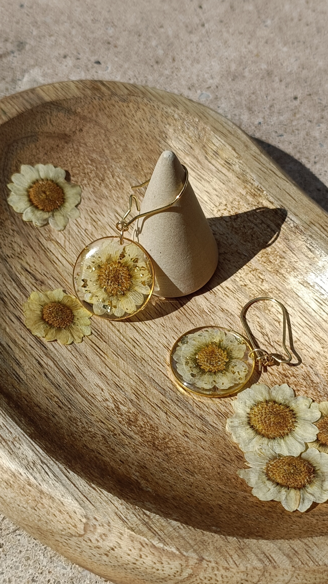 Boucles d'oreilles Camomille