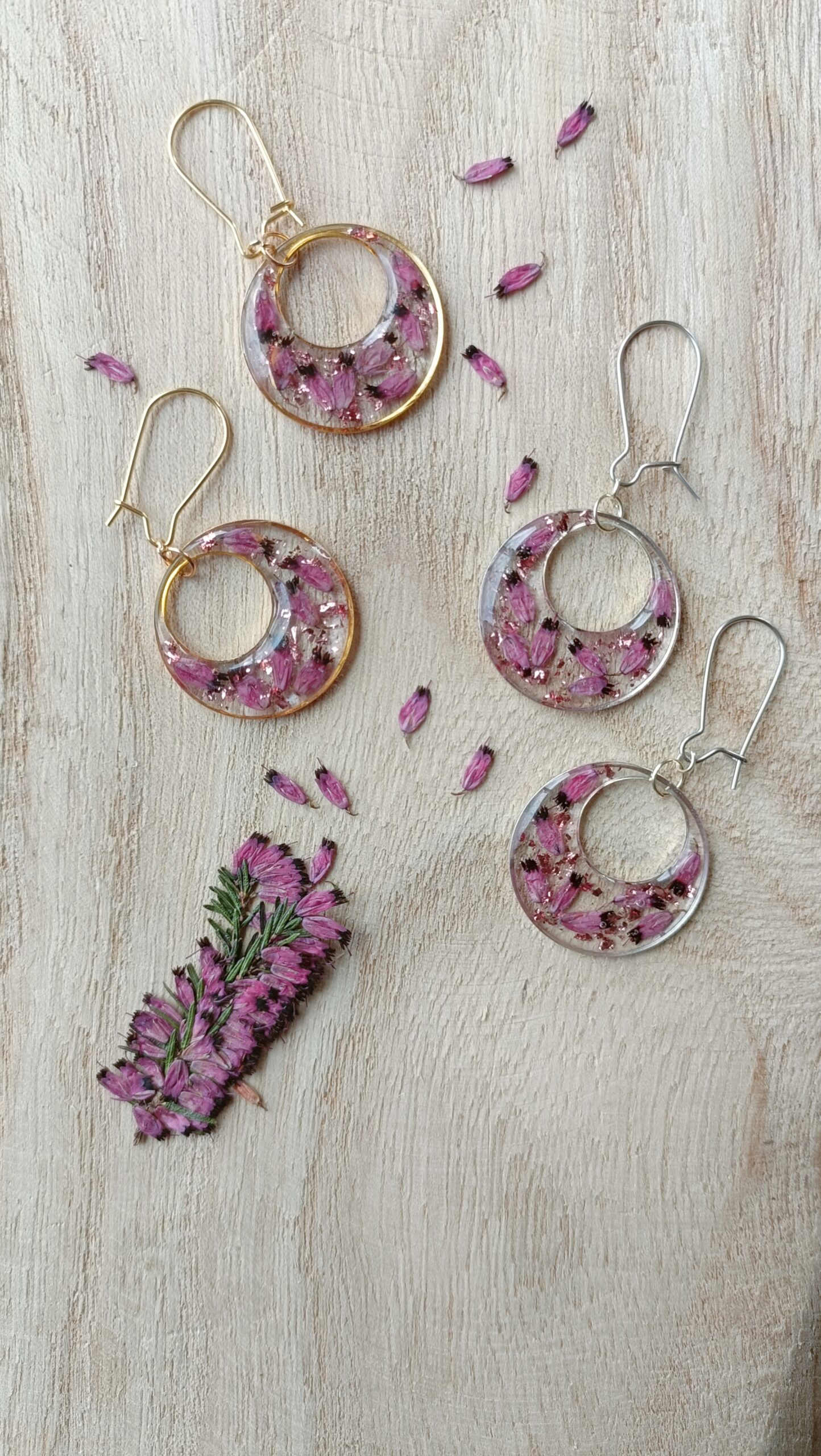 Boucles d’oreilles Bruyère