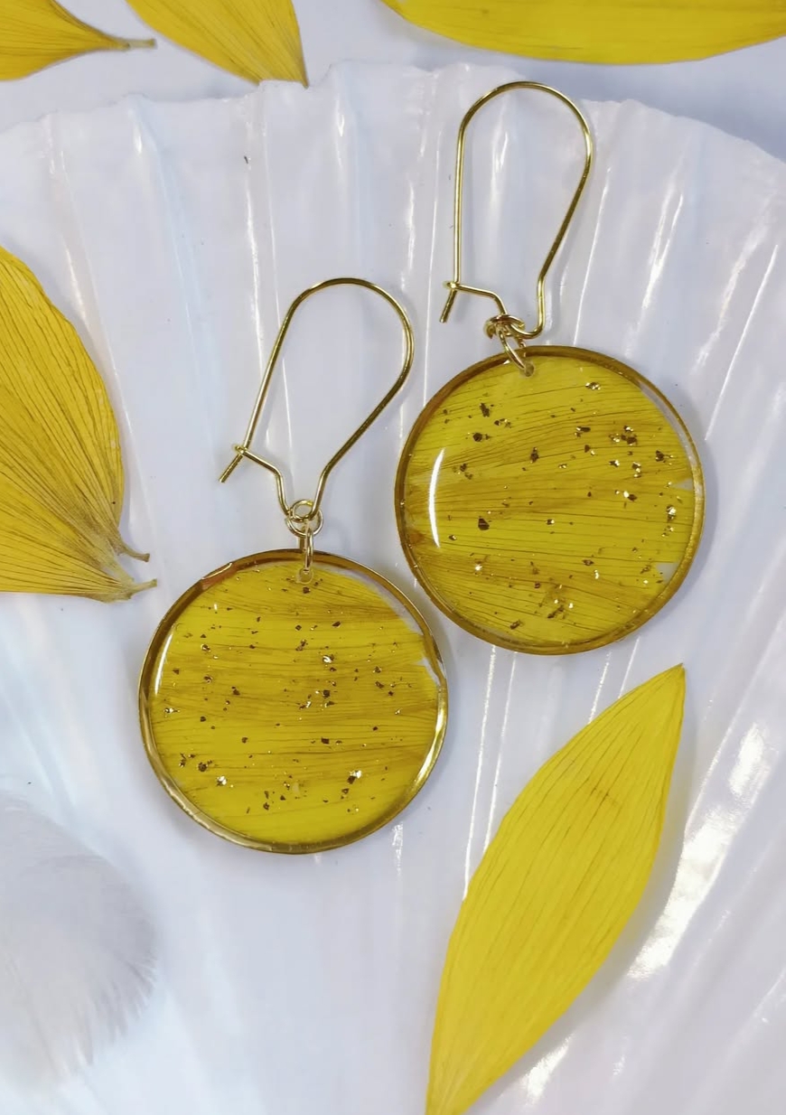 Boucles d’oreilles Tournesol 25mm