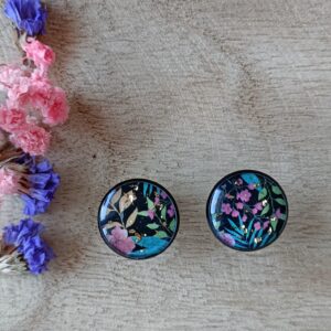 Puces d’oreille noire en Papier Floral